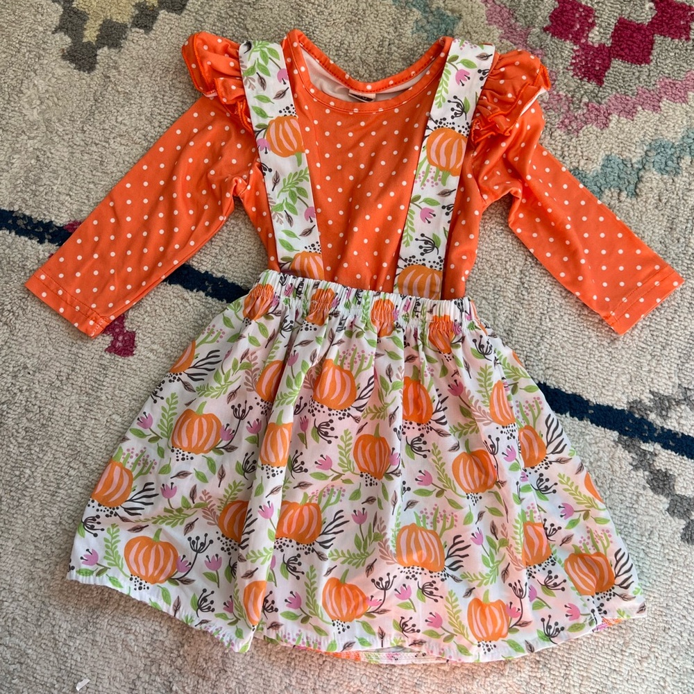 Toddler Girl Pumpkin Outfit 18 Months